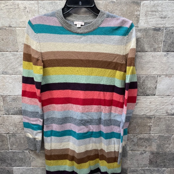 ❤️ GAP CRAZY STRIPE HOLIDAY SWEATER DRESS SIZE XS - Picture 2 of 5